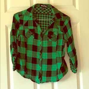 Planet Gold Plaid Shirt